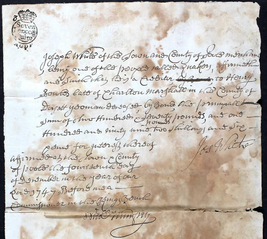 Dorothy Bedloe Marriage 1709